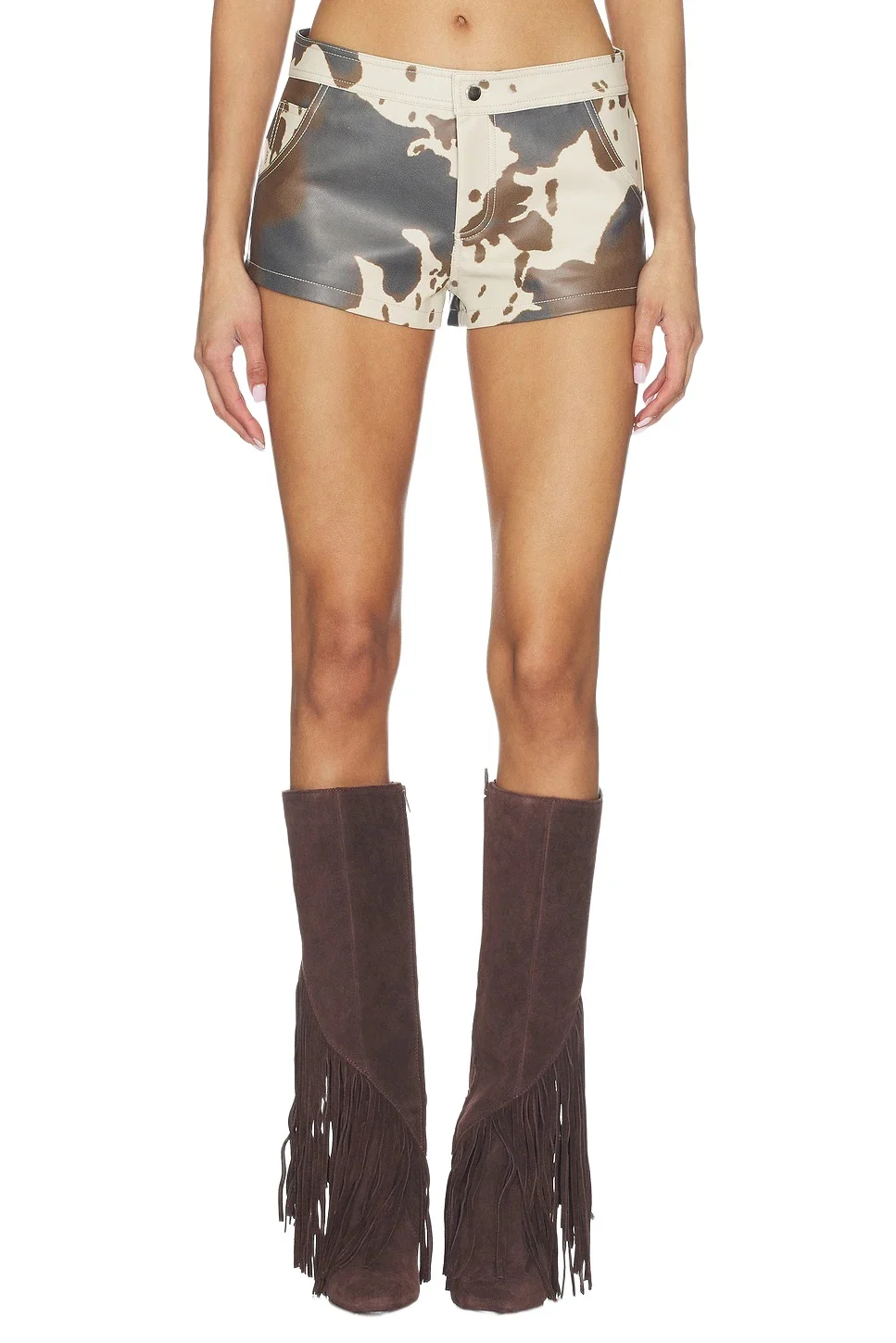 superdown Clara Cow Print Short