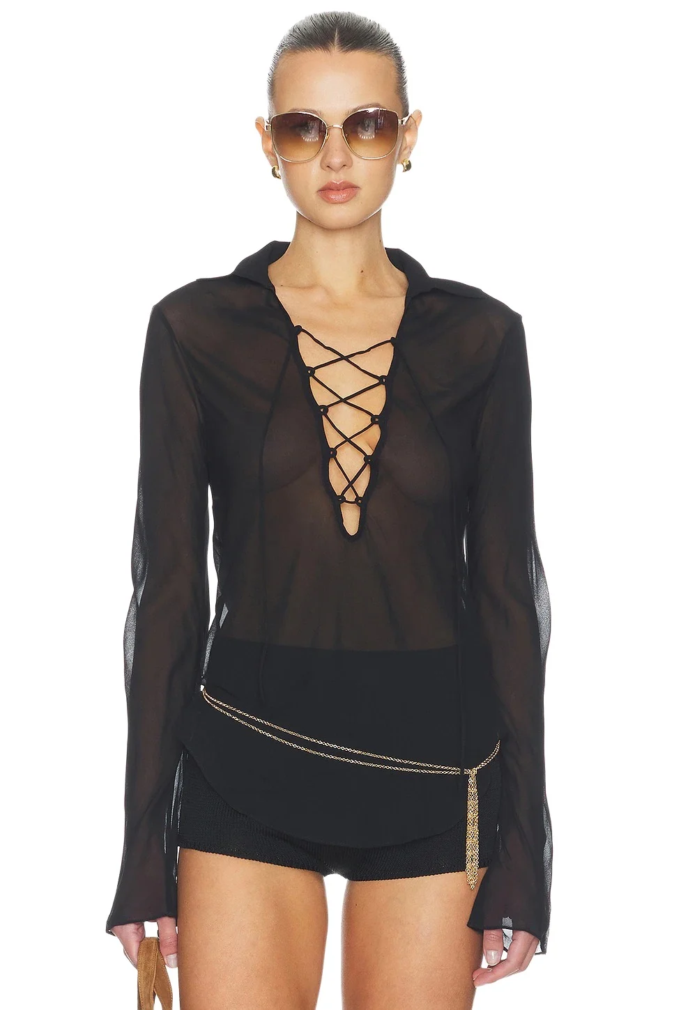 Tularosa Carlotta Lace Up Top