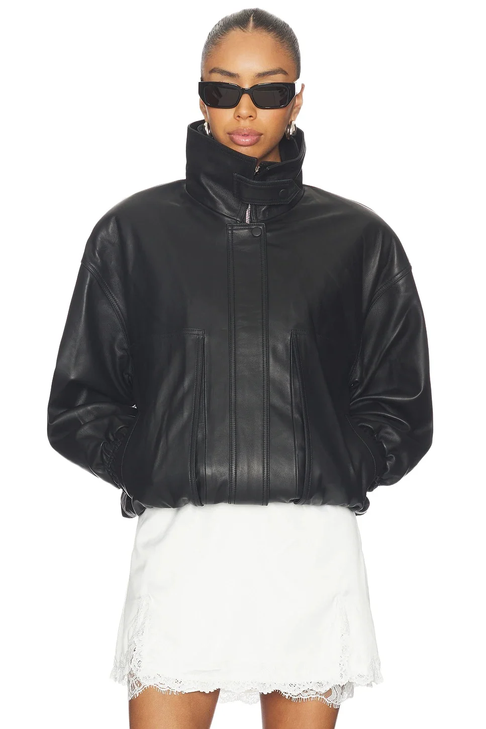 Aexae Leather Collar Jacket