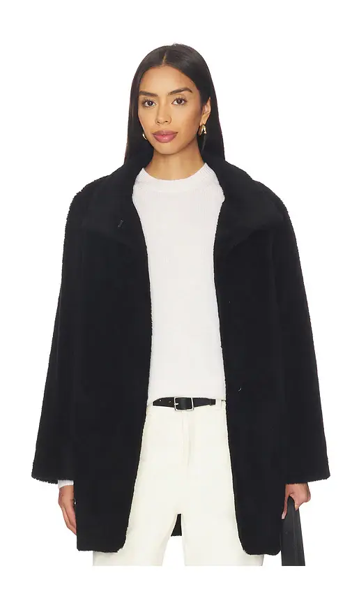 Aexae Shearling High Neck Mid Length Jacket | Thumbnail 2