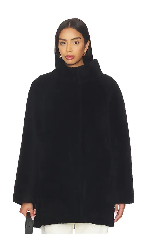 AEXAE Shearling High Neck Mid Length Jacket | Image 1 AEXAE Shearling High Neck Mid Length Jacket | Image 1