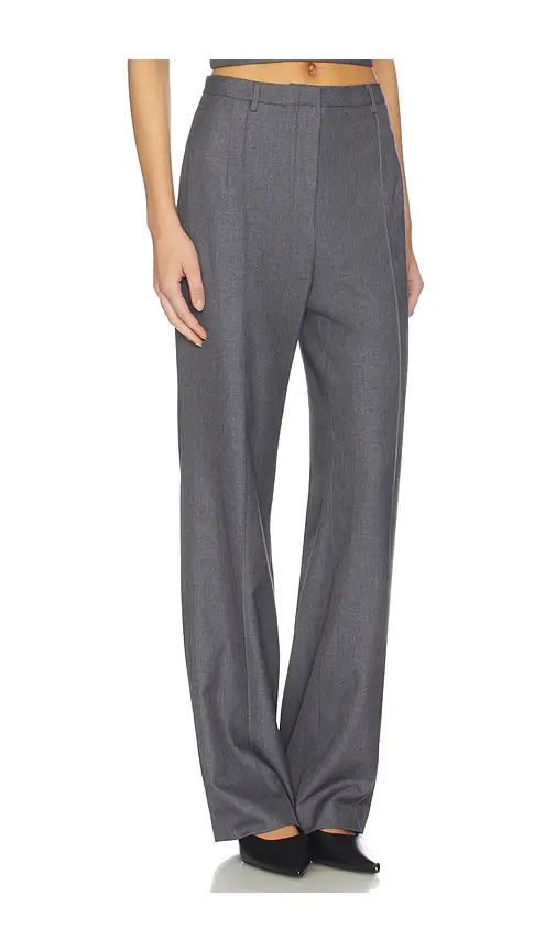 Aexae Twill Pleated Straight Leg Trouser | Thumbnail 2