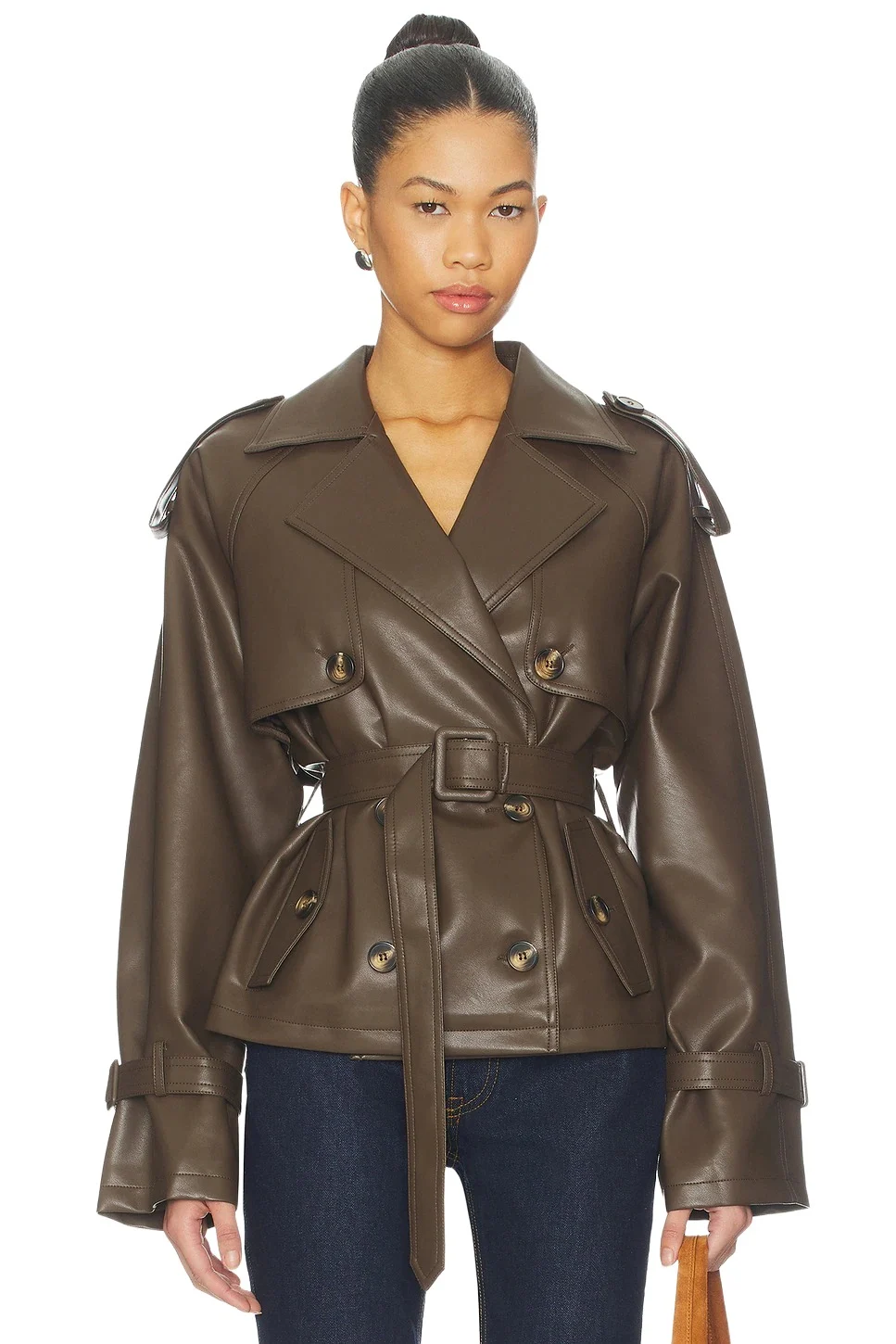 ALL THE WAYS Ahmeira Faux Leather Jacket