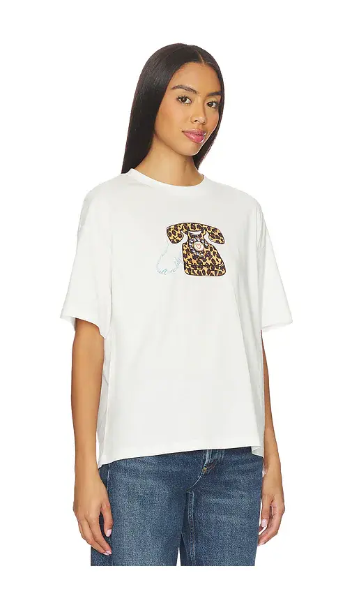 Never Fully Dressed White Call Me Boxy T-shirt | Thumbnail 2