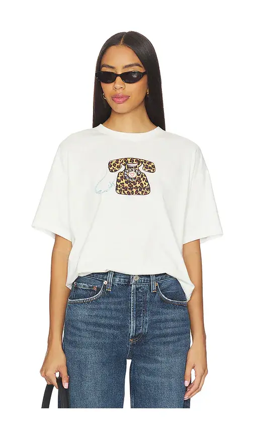 Never Fully Dressed White Call Me Boxy T-shirt