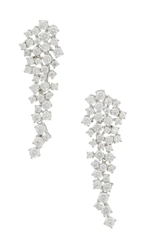 SHASHI Argent Pave Earring | Image 1 SHASHI Argent Pave Earring | Image 1