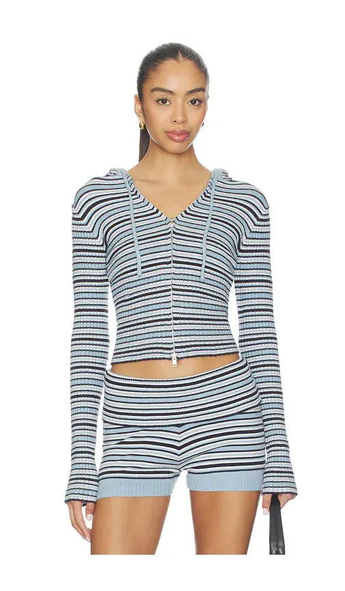 Frankies Bikinis Heritage Cloud Knit Hoodie | Image 1 Frankies Bikinis Heritage Cloud Knit Hoodie | Image 1