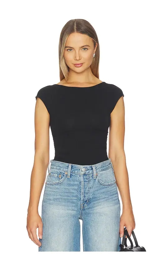 Good American Super Stretch Open Back Bodysuit | Image 1 Good American Super Stretch Open Back Bodysuit | Image 1