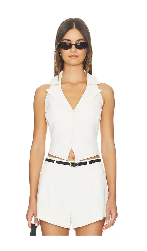 Good American Luxe Suiting Halter Vest | Image 1 Good American Luxe Suiting Halter Vest | Image 1