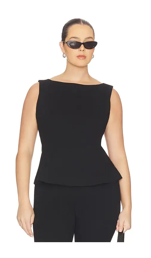 GOOD AMERICAN Soft Stretch Ponte Straight Neck Top | Thumbnail 2 GOOD AMERICAN Soft Stretch Ponte Straight Neck Top | Thumbnail 2