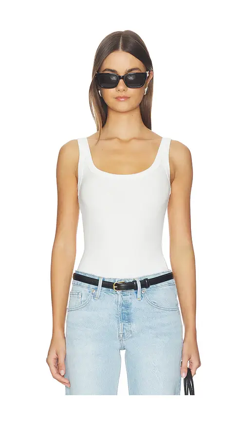 GOOD AMERICAN Modal Rib Tank Bodysuit