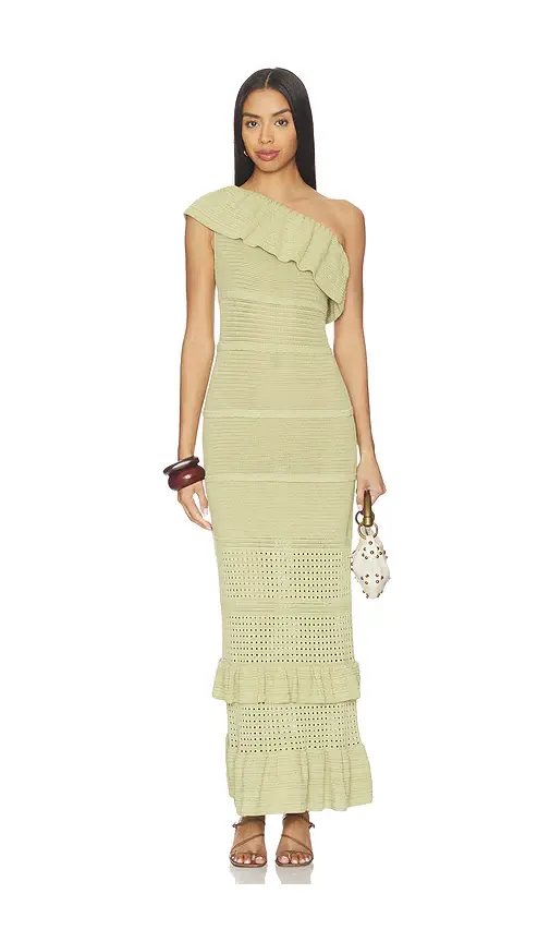 Tularosa Kenzee Ruffle Midi Dress