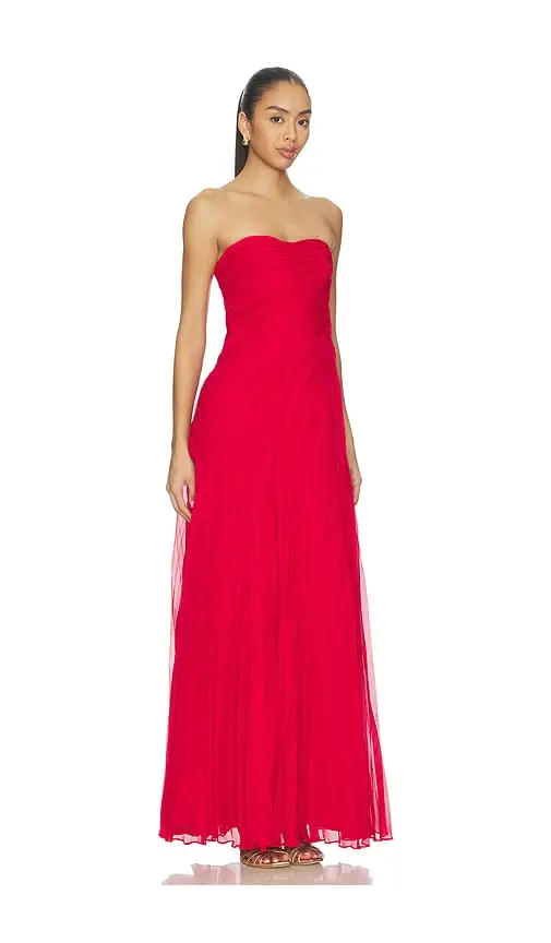 Amur Elea Asymmetrical Pleated Gown | Thumbnail 2 Amur Elea Asymmetrical Pleated Gown | Thumbnail 2