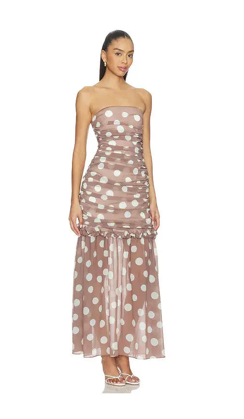 Elliatt Sola Polkadot Strapless Gown | Thumbnail 2 Elliatt Sola Polkadot Strapless Gown | Thumbnail 2