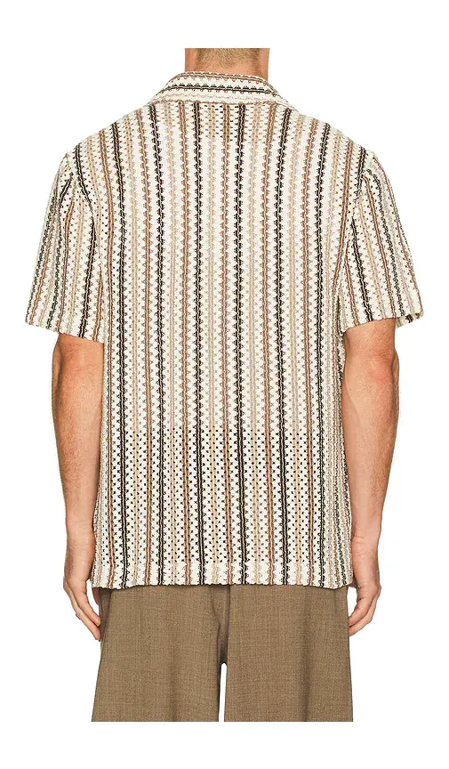 Vince Beach Stripe Short Sleeve Shirt | Thumbnail 2