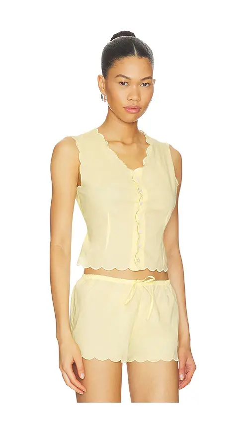 Montce X Elsa Hosk Scalloped Vest Top | Thumbnail 2 Montce X Elsa Hosk Scalloped Vest Top | Thumbnail 2