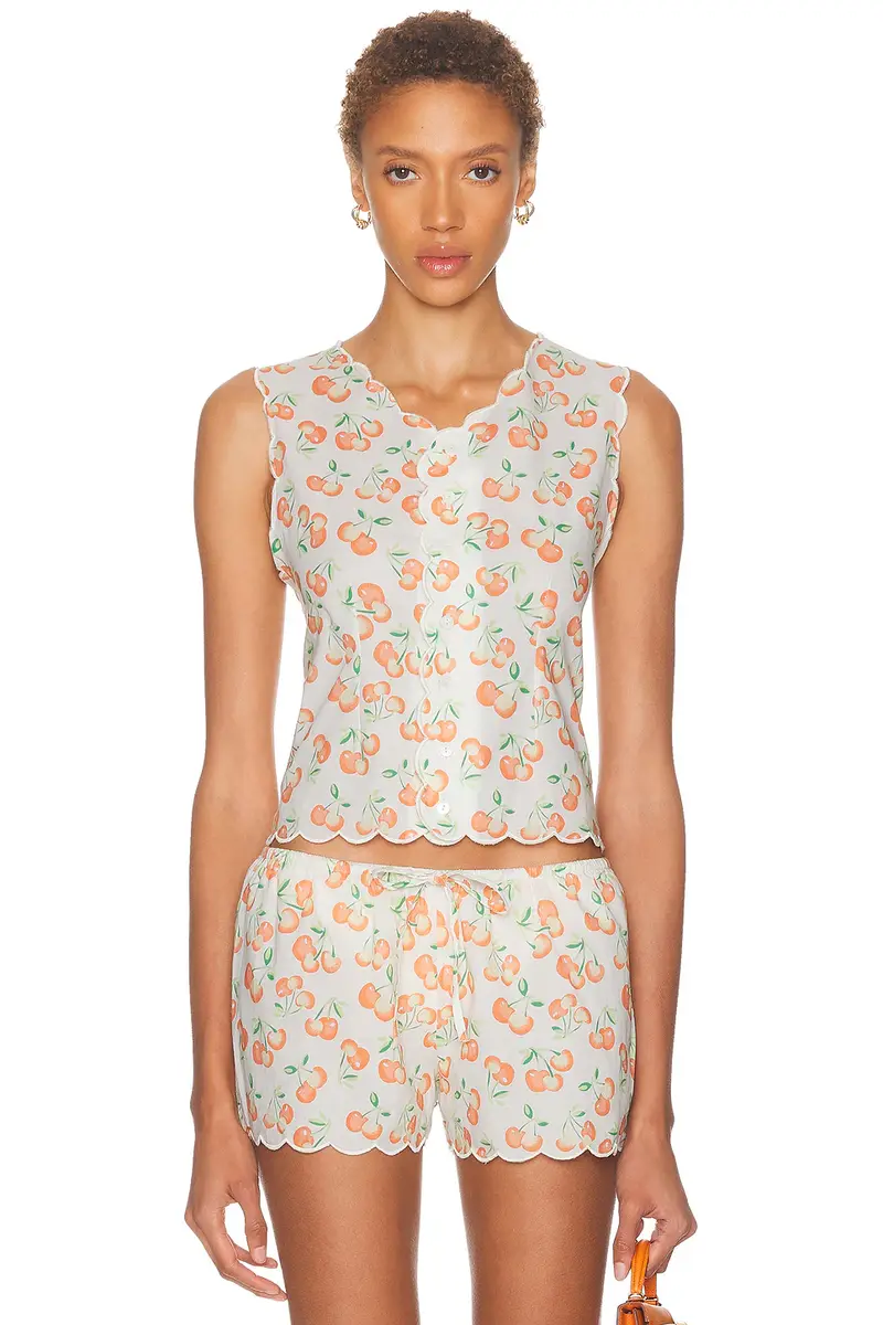 Montce X Elsa Hosk Scalloped Vest Top | Thumbnail 3 Montce X Elsa Hosk Scalloped Vest Top | Thumbnail 3