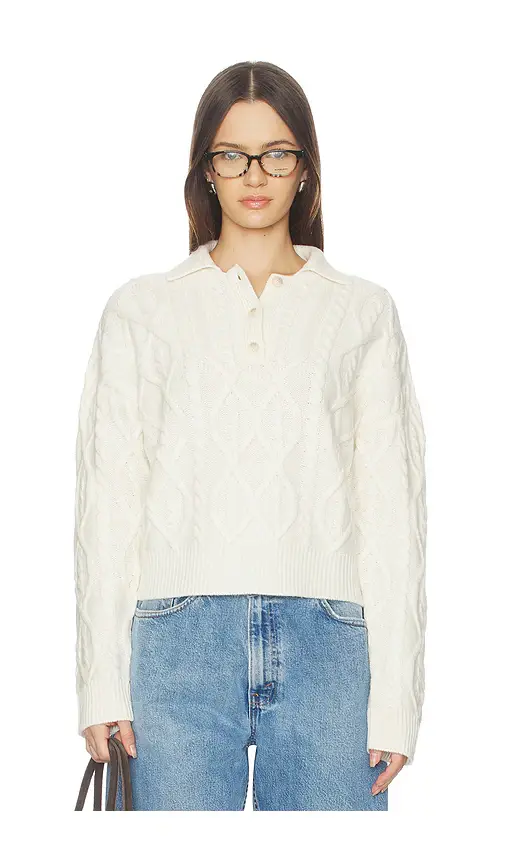 NAADAM Ultra Luxe Cashmino Cable Polo | Image 1 NAADAM Ultra Luxe Cashmino Cable Polo | Image 1