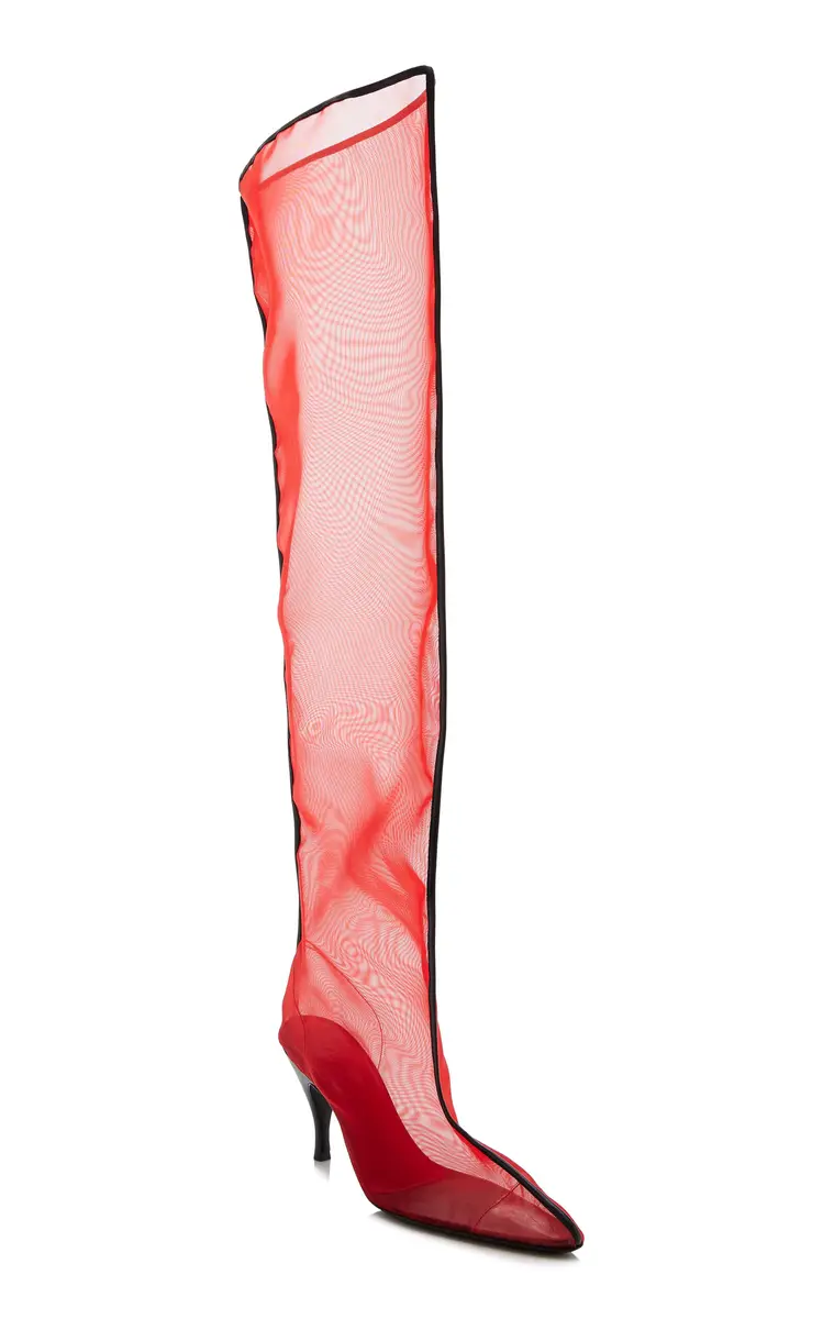 Herbert Levine Drawing A Blank Mesh Over-the-Knee Boots | Thumbnail 4 Herbert Levine Drawing A Blank Mesh Over-the-Knee Boots | Thumbnail 4
