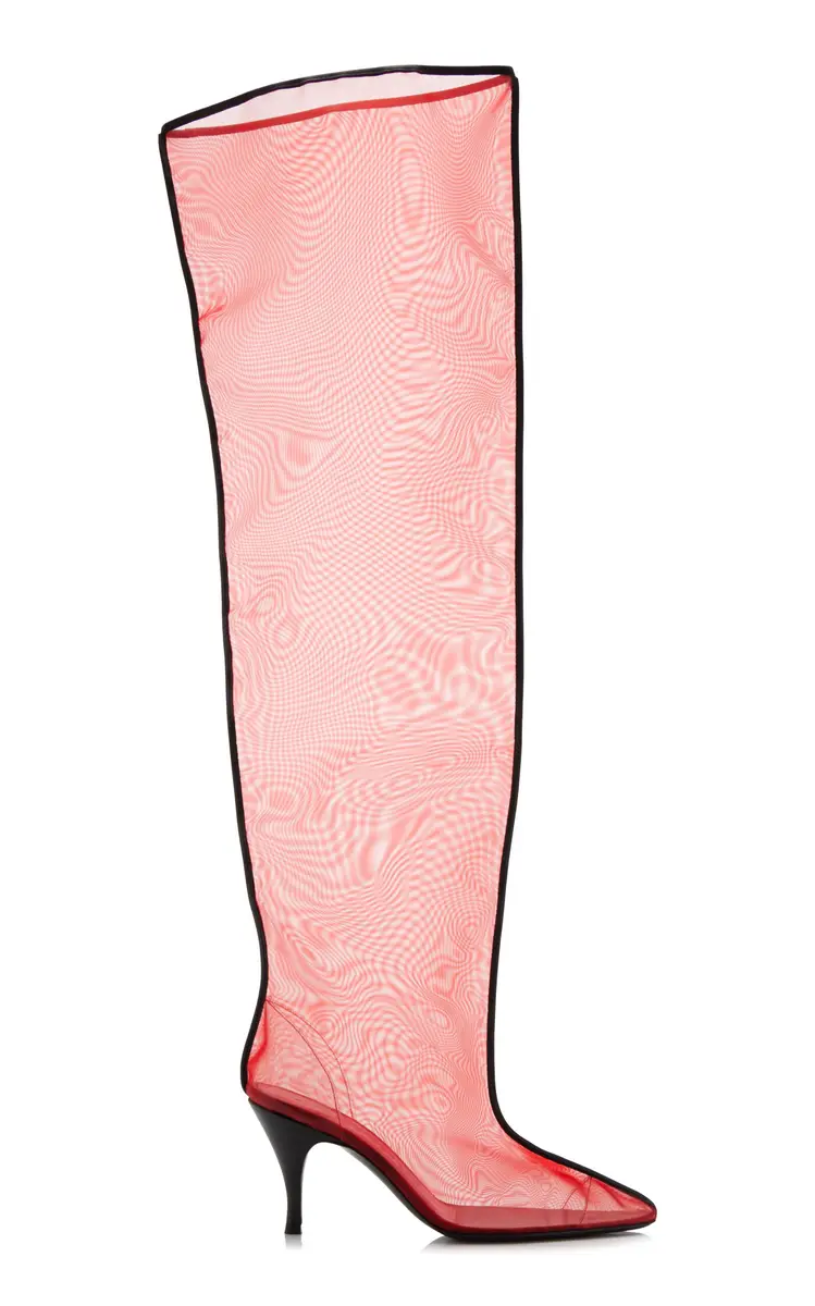 Herbert Levine Drawing A Blank Mesh Over-the-Knee Boots | Thumbnail 6 Herbert Levine Drawing A Blank Mesh Over-the-Knee Boots | Thumbnail 6
