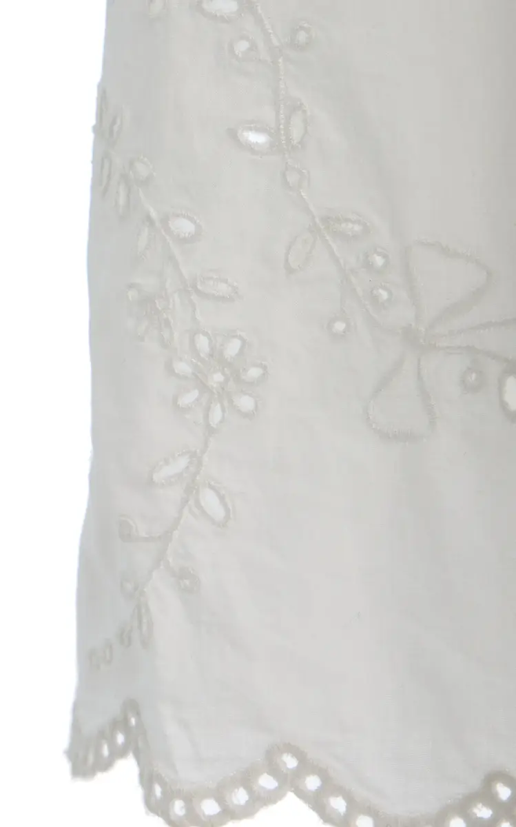 Posse Exclusive Lois Broderie Anglaise Cotton Midi Skirt | Thumbnail 5