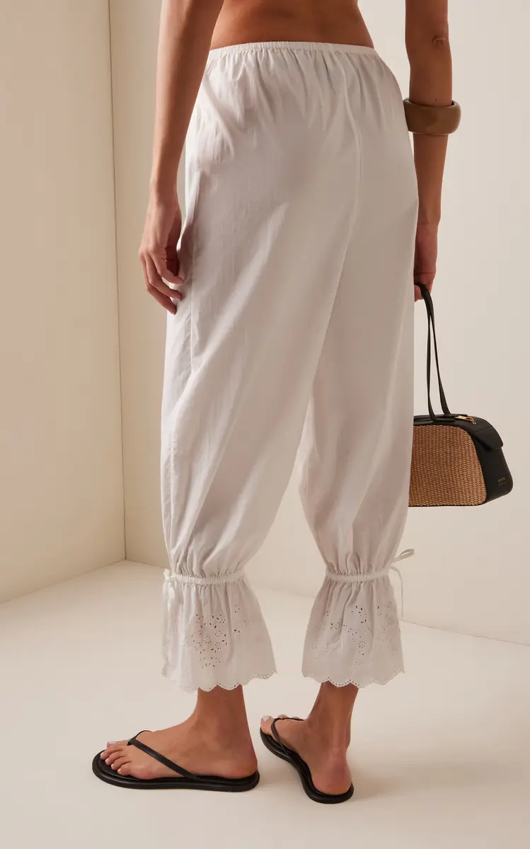 Posse Exclusive Lois Broderie Anglaise Cotton Balloon Pants | Thumbnail 4