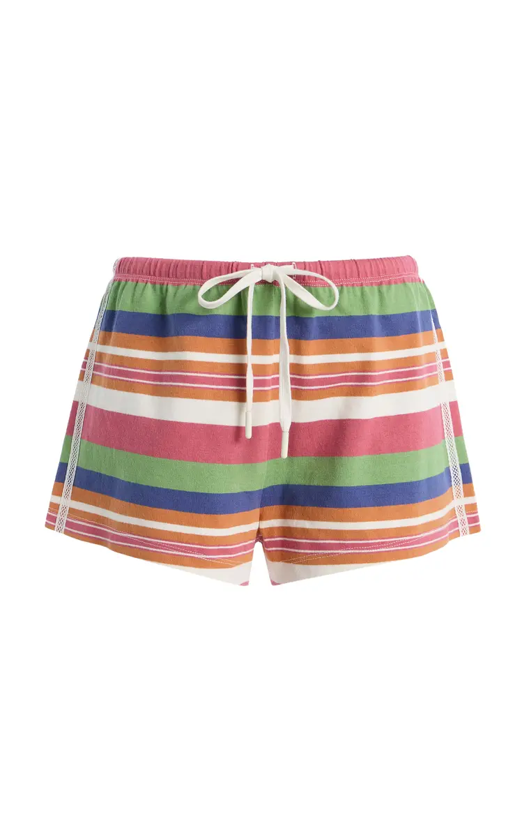 Posse Exclusive Polly Striped Cotton Shorts | Thumbnail 8