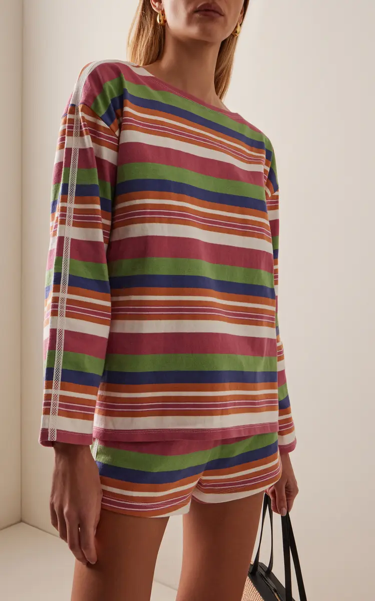 Posse Exclusive Polly Striped Cotton T-Shirt | Thumbnail 2