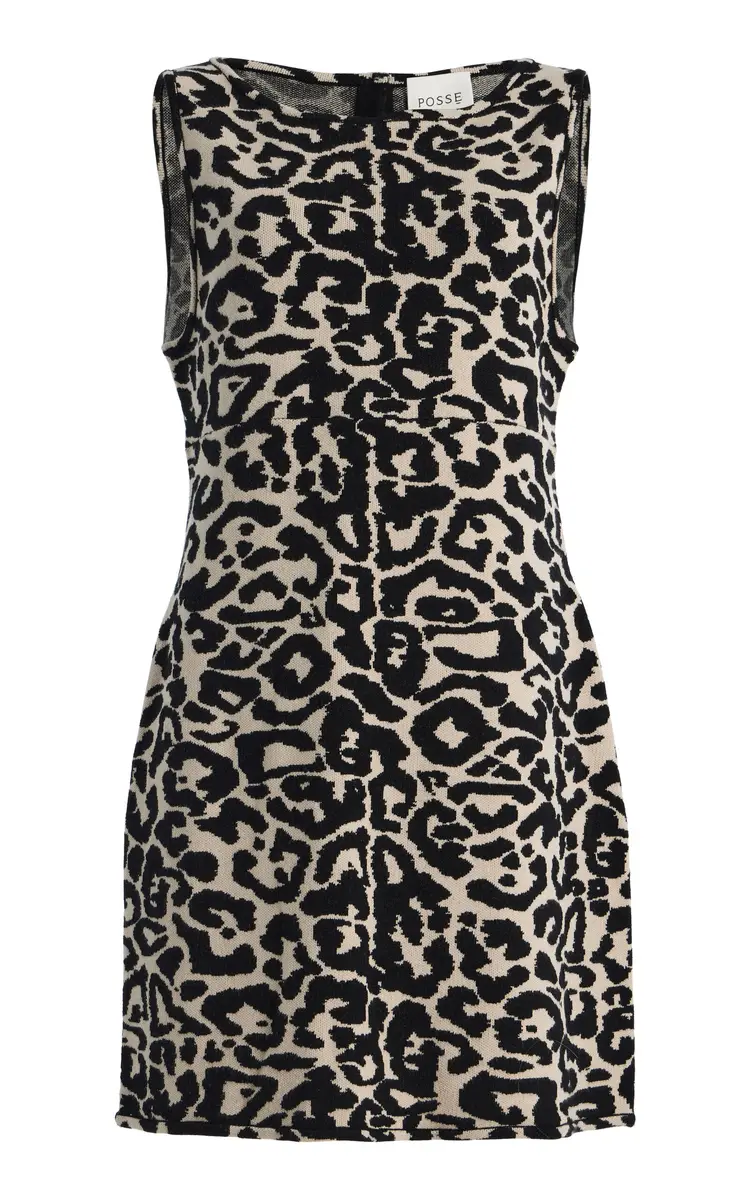 Posse Exclusive Lexi Leopard Knit Mini Dress | Thumbnail 8