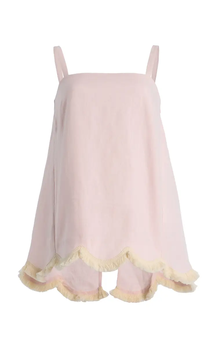 Posse Exclusive Essie Fringed Linen Top