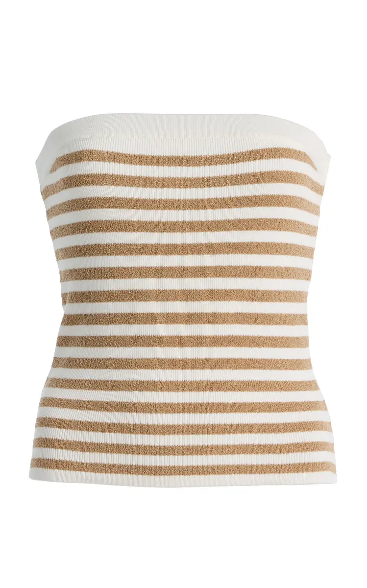 Posse Exclusive Ari Strapless Striped Knit Top