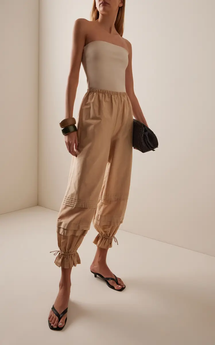 Posse Exclusive Pearl Cotton-Silk Balloon Pants | Thumbnail 2
