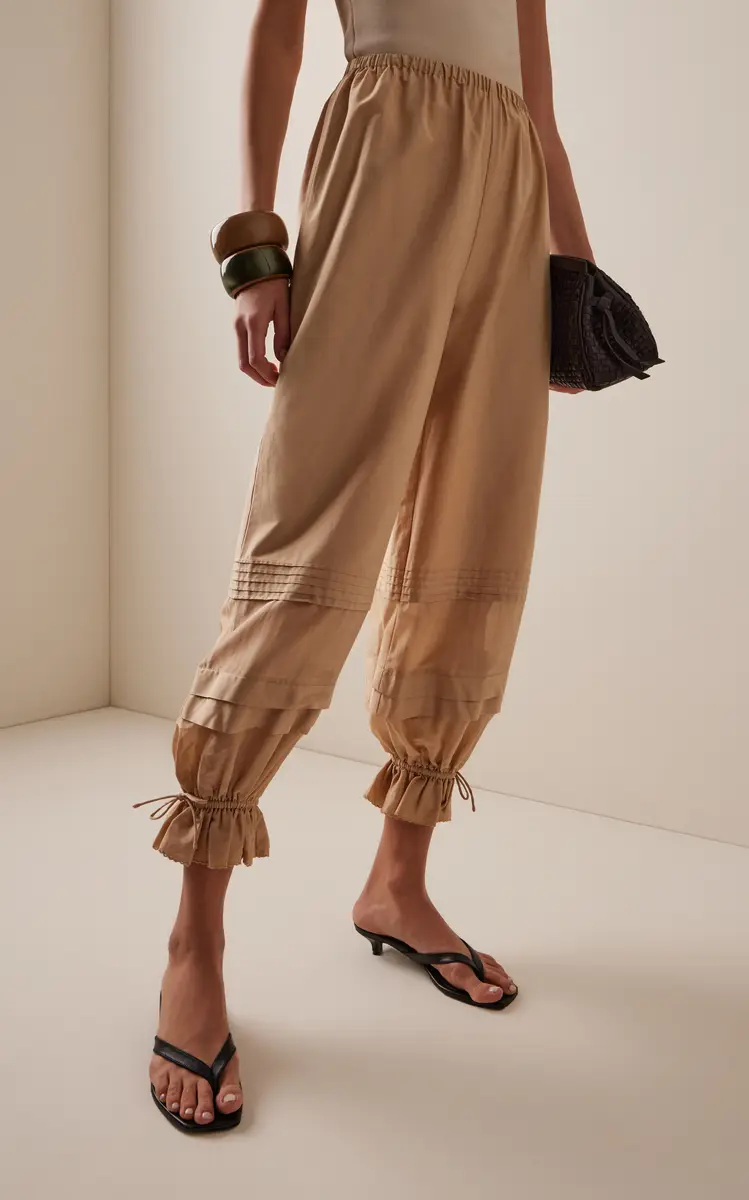Posse Exclusive Pearl Cotton-Silk Balloon Pants | Thumbnail 3