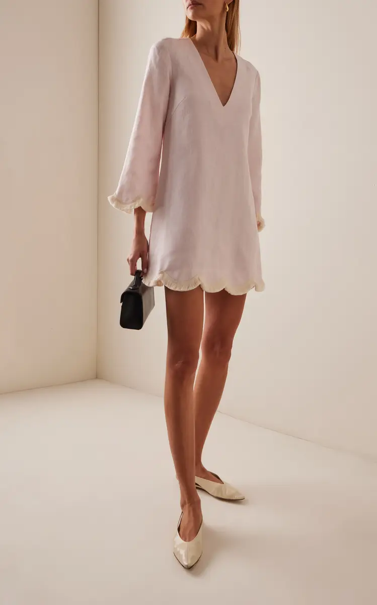 Posse Exclusive Essie Fringed Linen Mini Kaftan | Thumbnail 3 Posse Exclusive Essie Fringed Linen Mini Kaftan | Thumbnail 3