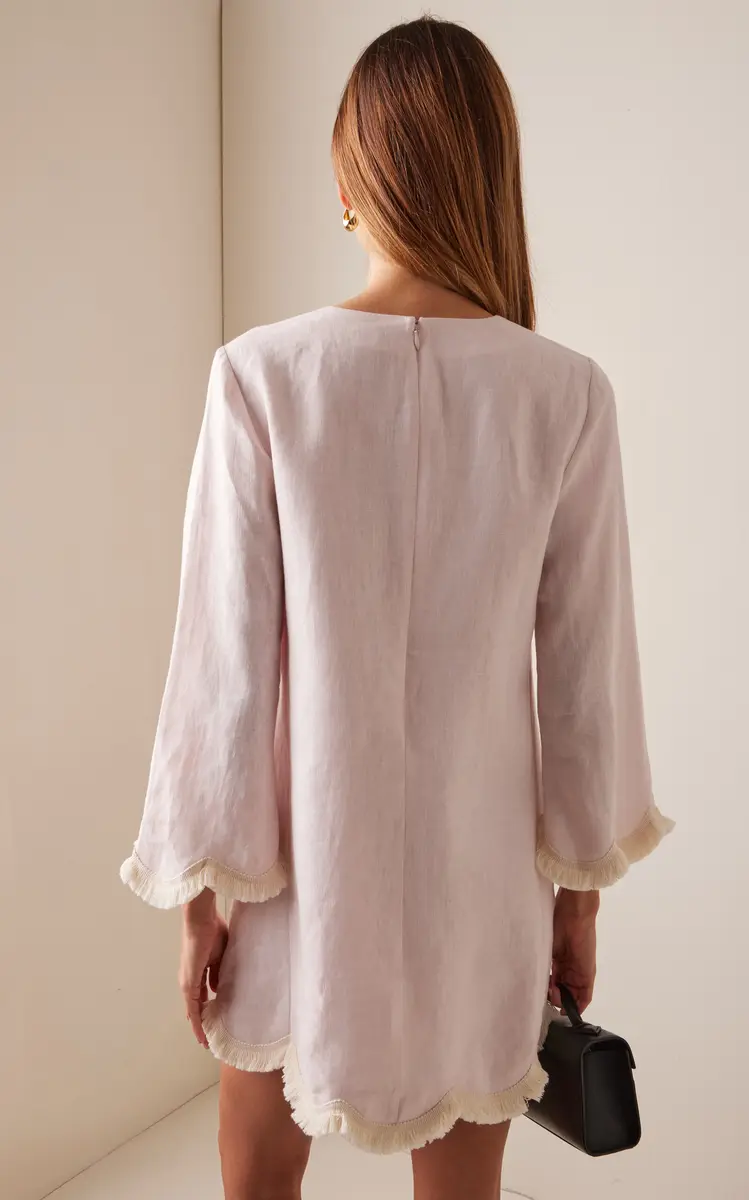 Posse Exclusive Essie Fringed Linen Mini Kaftan | Thumbnail 4 Posse Exclusive Essie Fringed Linen Mini Kaftan | Thumbnail 4