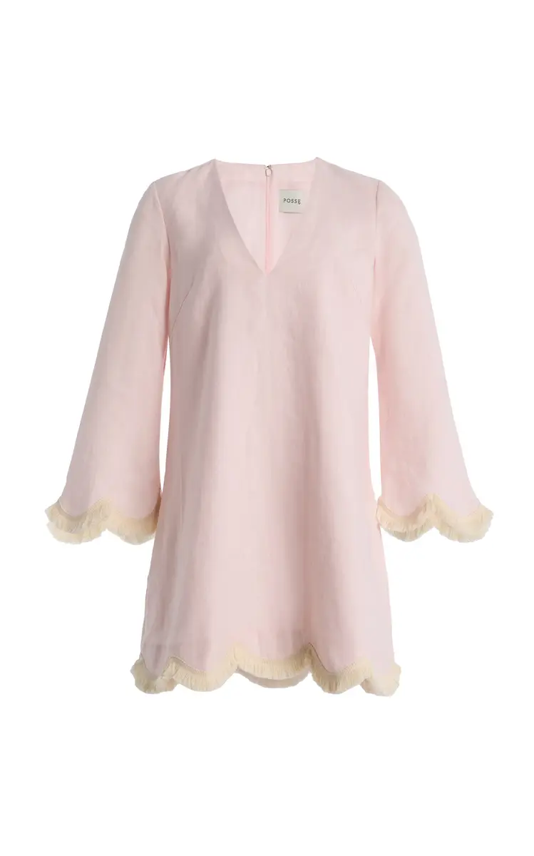 Posse Exclusive Essie Fringed Linen Mini Kaftan | Thumbnail 8 Posse Exclusive Essie Fringed Linen Mini Kaftan | Thumbnail 8