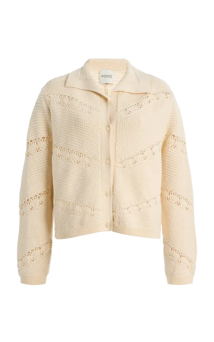 Posse Dylan Crocheted Cardigan | Image 1 Posse Dylan Crocheted Cardigan | Image 1