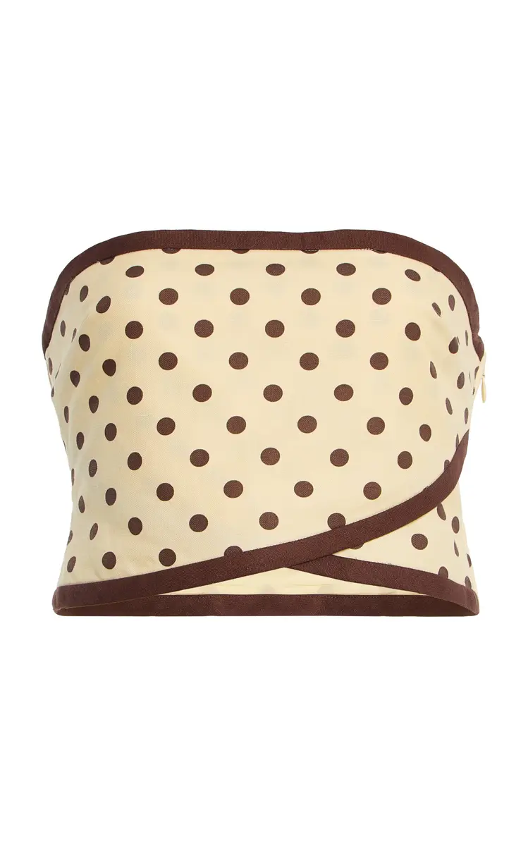 Posse Bowie Strapless Polka-Dot Linen-Cotton Top | Thumbnail 8 Posse Bowie Strapless Polka-Dot Linen-Cotton Top | Thumbnail 8