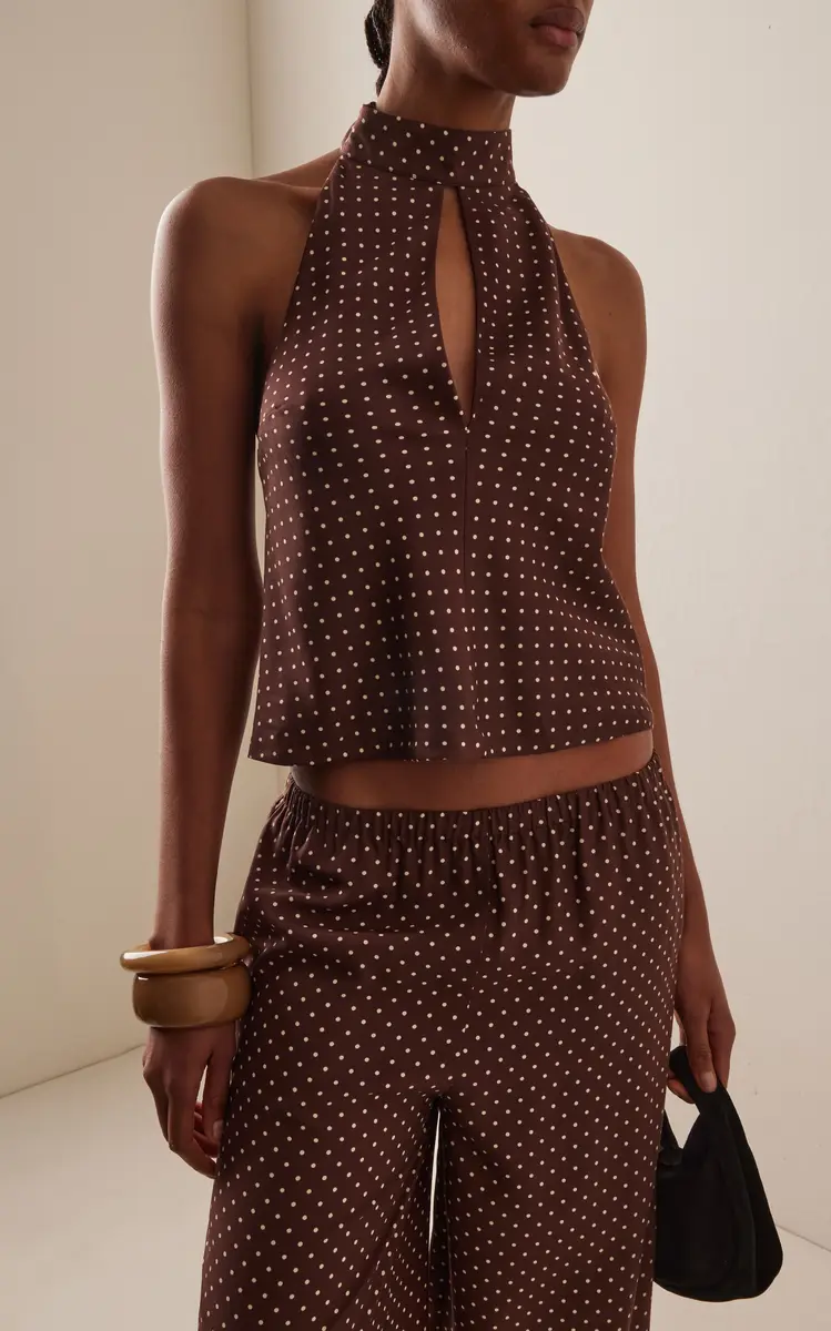 Posse Phoebe Polka-Dot Woven Tie-Neck Top | Thumbnail 2 Posse Phoebe Polka-Dot Woven Tie-Neck Top | Thumbnail 2