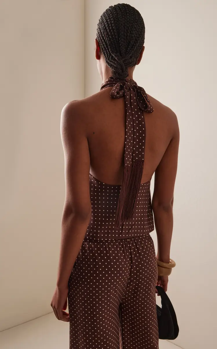 Posse Phoebe Polka-Dot Woven Tie-Neck Top | Thumbnail 4 Posse Phoebe Polka-Dot Woven Tie-Neck Top | Thumbnail 4