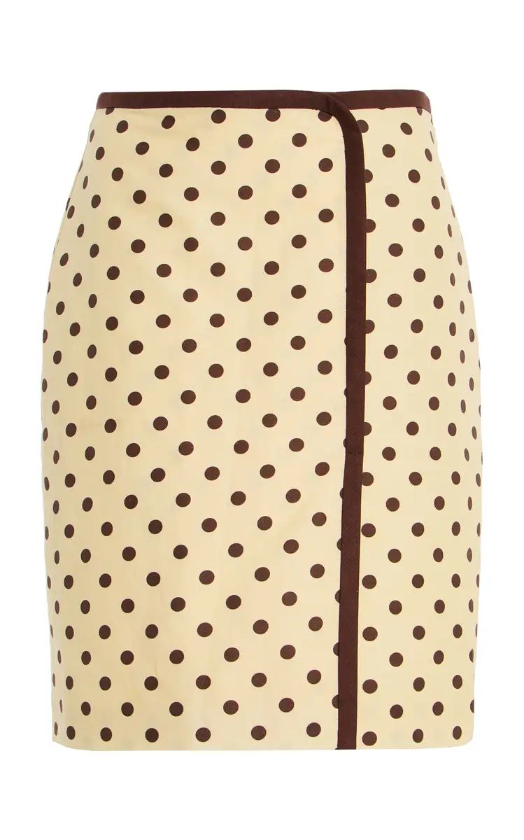 Posse Bowie Polka-Dot Linen-Cotton Midi Skirt | Image 1 Posse Bowie Polka-Dot Linen-Cotton Midi Skirt | Image 1