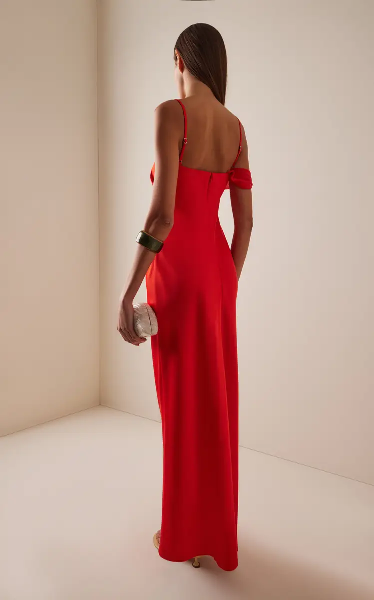 Significant Other Exclusive Devlyn Asymmetric Satin Maxi Dress | Thumbnail 4