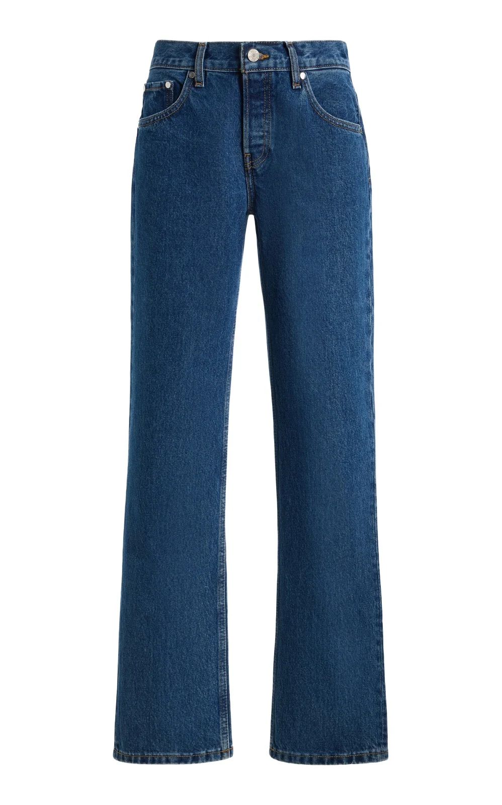 EB Denim Ariel Rigid Mid-Rise Wedgie Straight-Leg Jeans