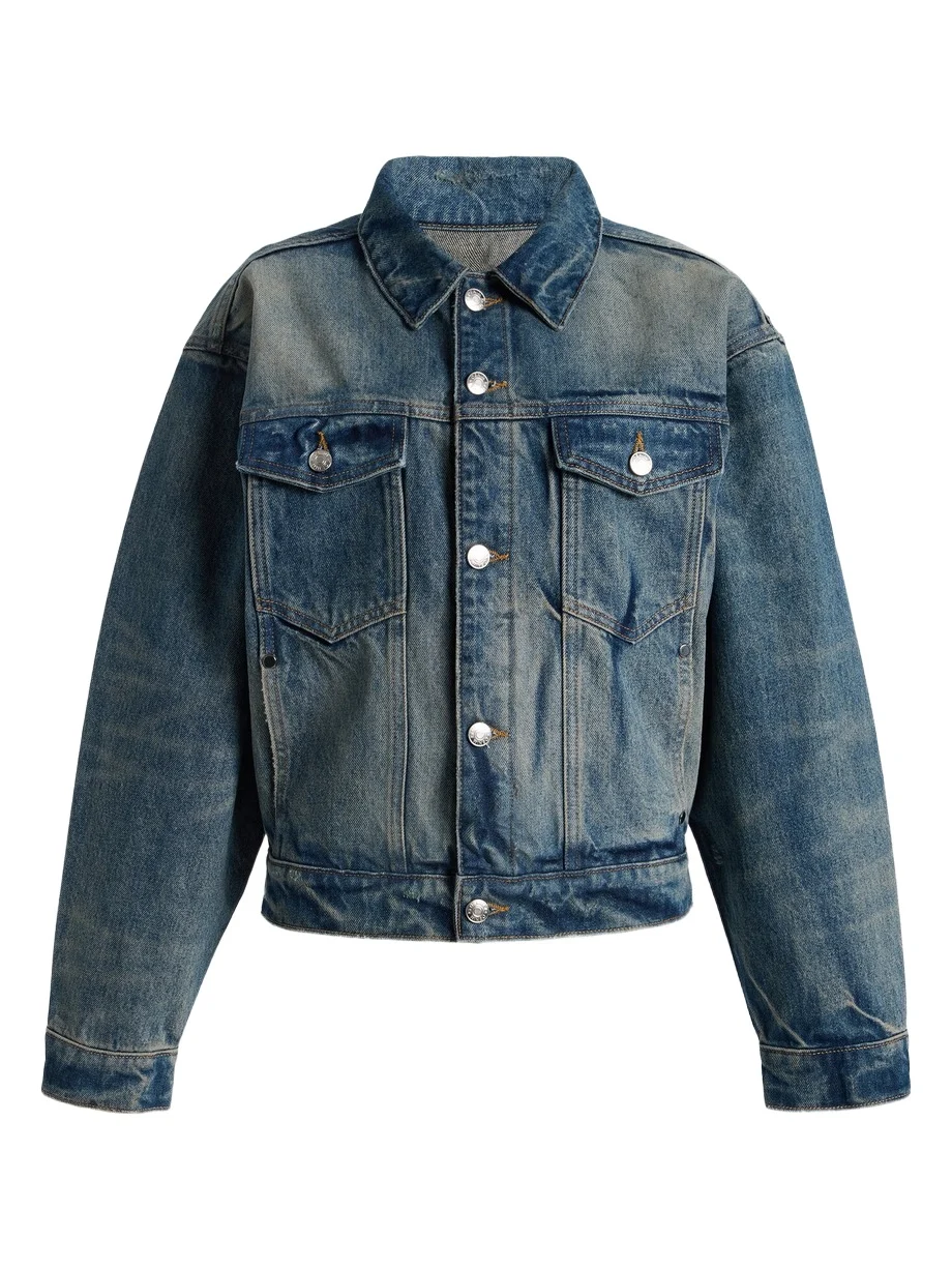 Varsity Denim Trucker Jacket Varsity Denim Trucker Jacket
