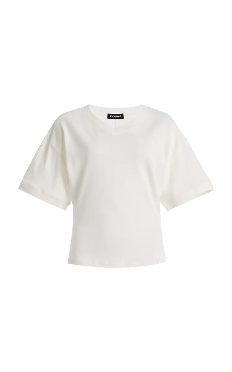 EB Denim Eero V-Neck Cotton T-Shirt | Image 1 EB Denim Eero V-Neck Cotton T-Shirt | Image 1