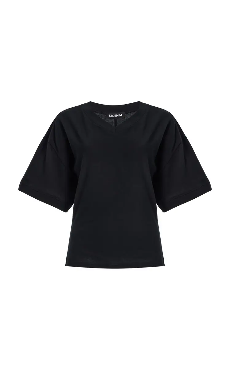 EB Denim Eero V-Neck Cotton T-Shirt | Image 1 EB Denim Eero V-Neck Cotton T-Shirt | Image 1