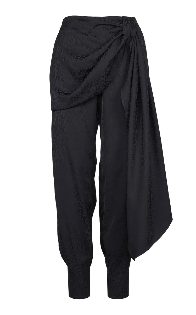Johanna Ortiz Wild West Draped Jacquard Pants