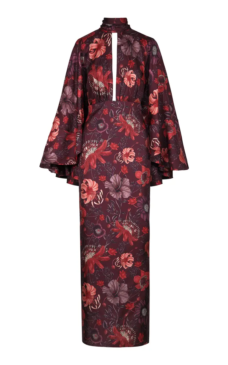Johanna Ortiz Hidden Flower Silk Maxi Dress