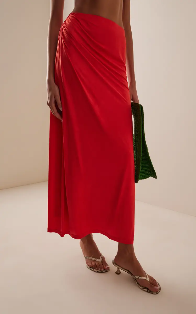 Significant Other Exclusive Priya Draped Jersey Maxi Skirt | Thumbnail 3
