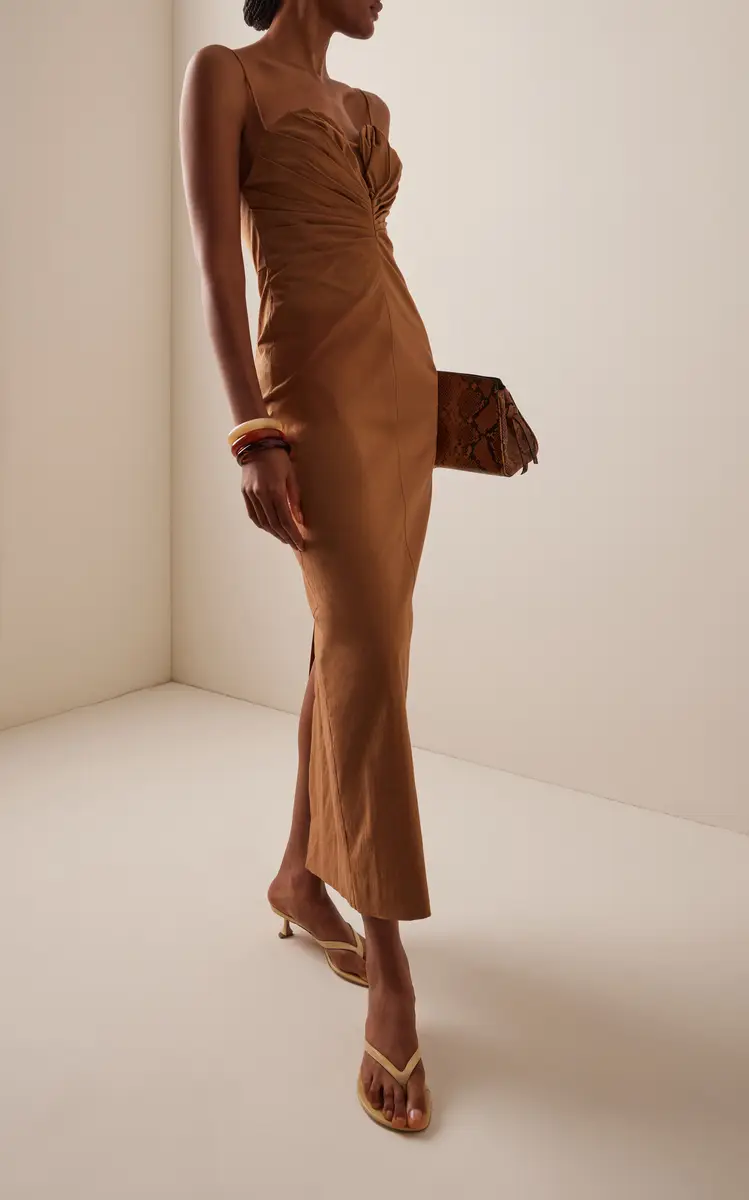 Significant Other Quentin Sculpted Cotton-Blend Maxi Dress | Thumbnail 3
